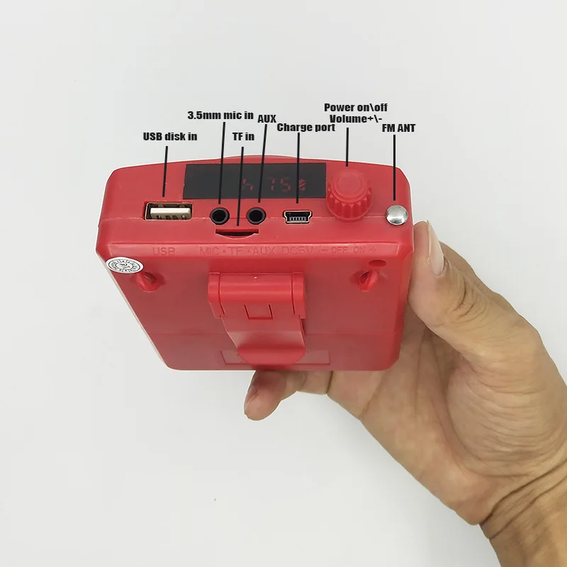 5 Вт с двумя аккумуляторами 18650 USB TF FM Радио Громкий динамик усилитель голоса усилитель для Мегафона динамик для MP3 обучение гид