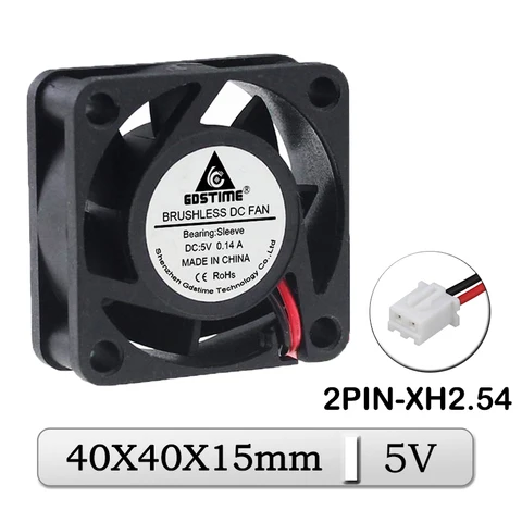 Gdstime DC 5V 40x40x15mm 40mm Brushless DC Axial Cooling Radiator Fan 40mmx15mm 4cm 3D Printer Exhaust Mini Cooler Fan