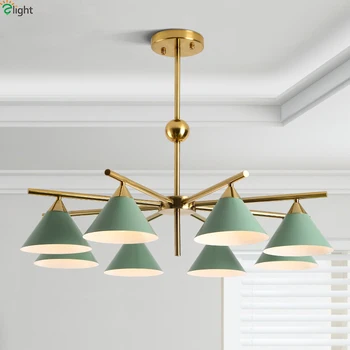 

Nordic Gold Metal Led Chandeliers Lighting Living Room Multicolor Led Pendant Chandelier Lights Dining Room Hanging Lamp Fixture