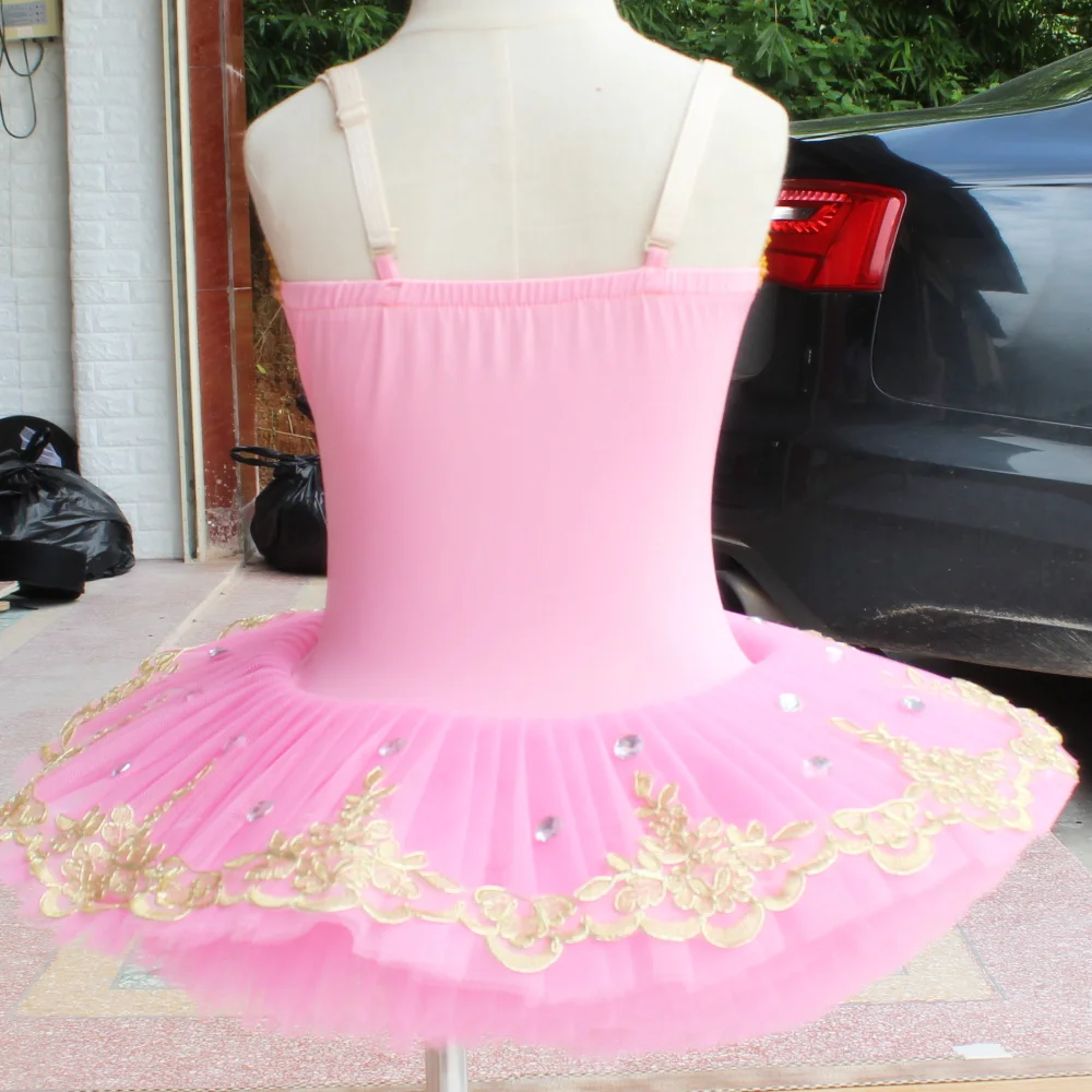 Ballet Dance Tutu For Kids Belly Costumes Swan Lake Pinky Lace Ballerina Dress Adult Halloween Stage Children Party Dancewear