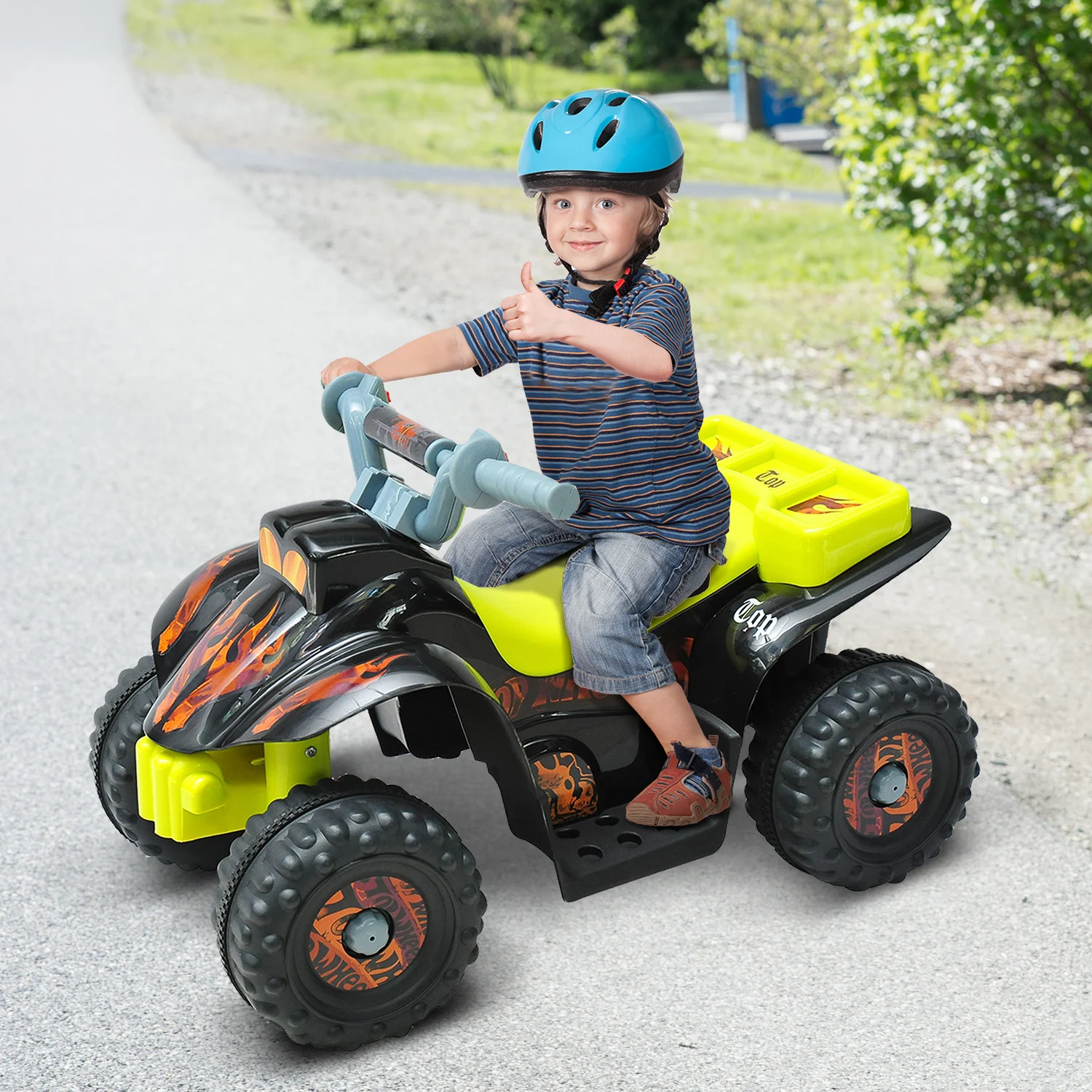 HOMCOM Quad акумуляторная батарея 6V Moto Лонгборда Ninos 2 anos с .. Максимальная скорость 2Ƌ