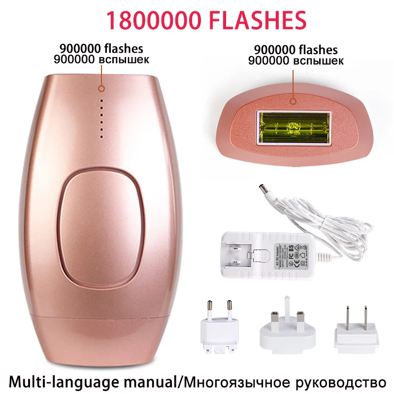 1800000 вспышки 3 в 1 Перманентная IPL лазерная эпиляция удаление волос depiladora лица Электрический Фотоэпилятор средство для безболезненного удаления волос - Цвет: Pink set 2