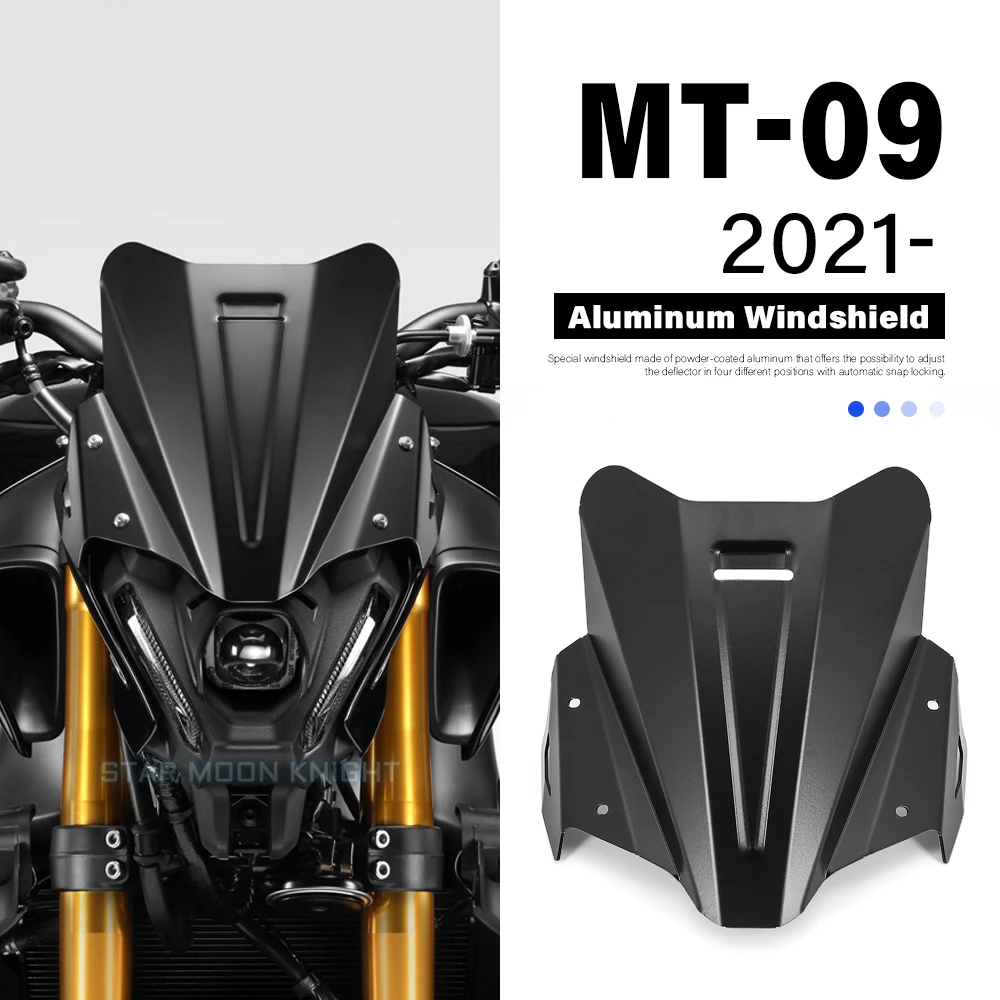 

Подходит для YAMAHA MT09 MT-09 MT 09 2021-аксессуары для мотоциклов лобовое стекло ветровое стекло алюминиевый ветровой щит дефлектор MT-09