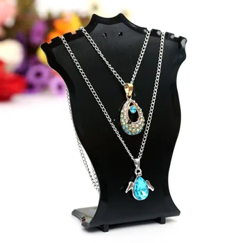 

6Pcs Plastic Pendant Necklace Chain Earrings Jewelry Earrings Bracelet Jewelry Storage Rack Display Stand Black