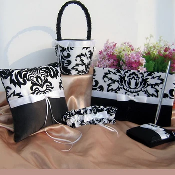 

Damask Flower Wedding Collection Set With Bow (Set of 5)