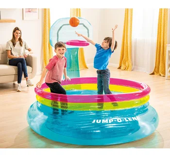 

Intex Trampoline Children's Shooting Pool Home Small Inflatable Paradise Castle Indoor Trampoline 48265