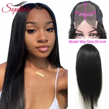 Sophie's бразильские 4*4 парики из натуральных волос для черных женщин, не Реми, прямая шнуровка, парики с волосами младенца, парик из человеческих волос