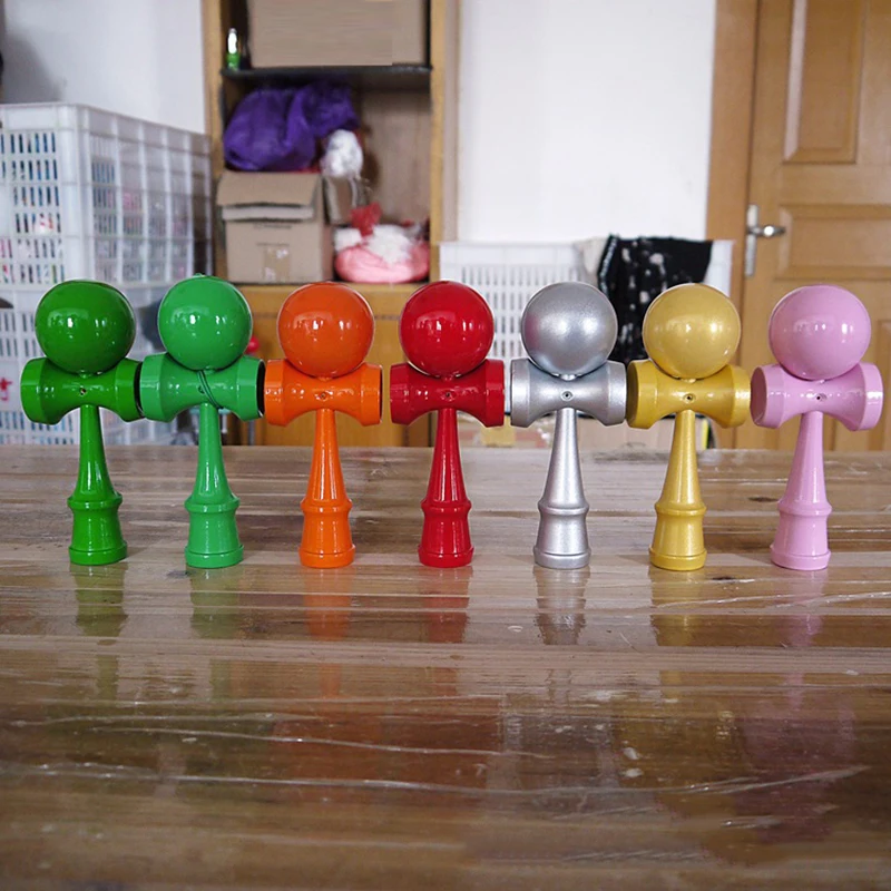 Kendama 18 см деревянные игрушки полный ПУ краска Kendama умелая игра жонглирование дети взрослые спортивная игрушка для игр на открытом воздухе антистресс