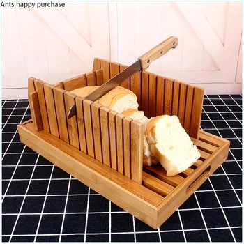 

Nordic Bamboo Breadboard with Base Can Be Filled with Crumbs Dessert Bread Slice Board Kitchen Tool Chopping Blocks Cutting Tool