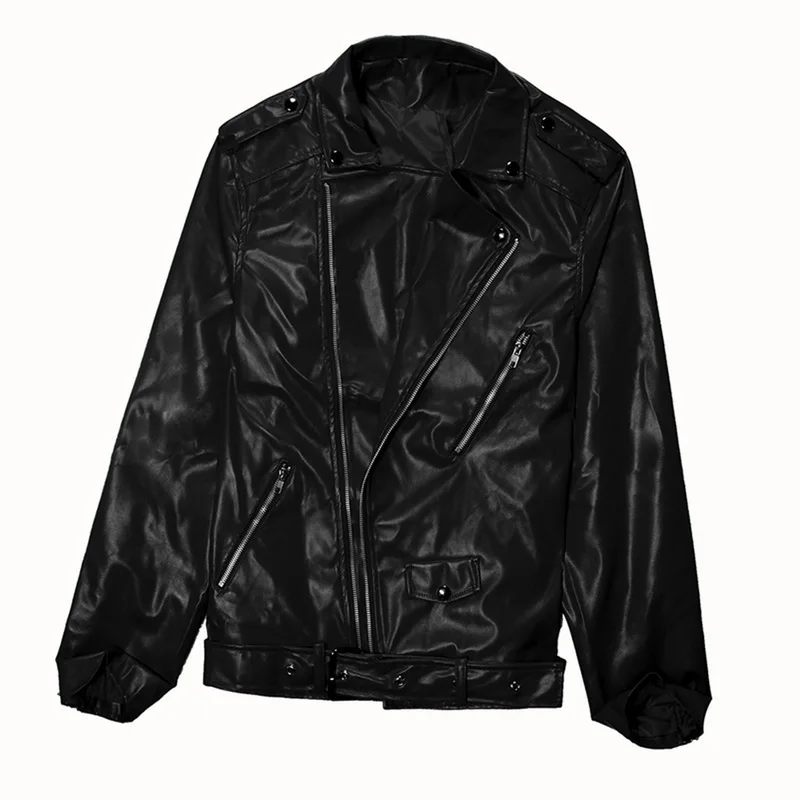 Мужская британская теплая кожаная куртка,, осенняя зимняя винтажная куртка с длинным рукавом на молнии, уличная мотоциклетная кожаная верхняя одежда