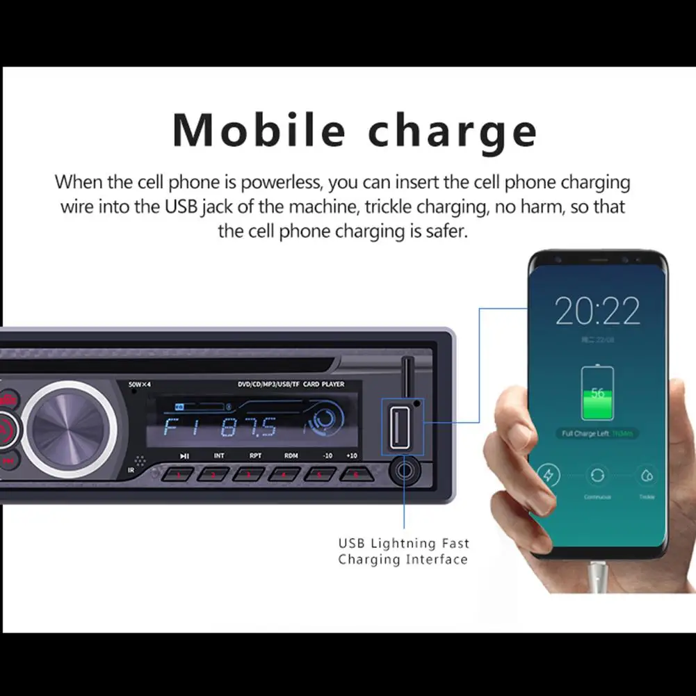 12V Универсальный Bluetooth U диск автомобильный аудио стерео автомобиль радио MP3 плеер CD/DVD/vcd плеер 60W многофункциональный
