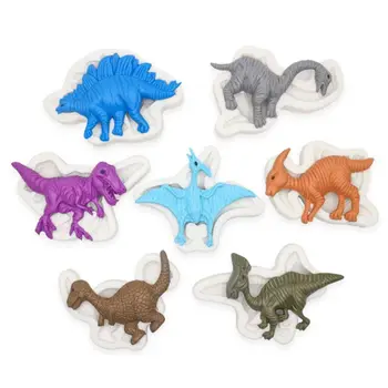 

7Pcs Large Size Dinosaur Pendant Collection Resin Silicone Molds Jewelry Making Tools Baking Tools Kit UV Resin Casting