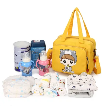 

Baby Diaper Bags Multi-functional Baby Nappy Mommy Bags Polyester Diaper Bag Organizer Large Capacity Infant Care Pocket