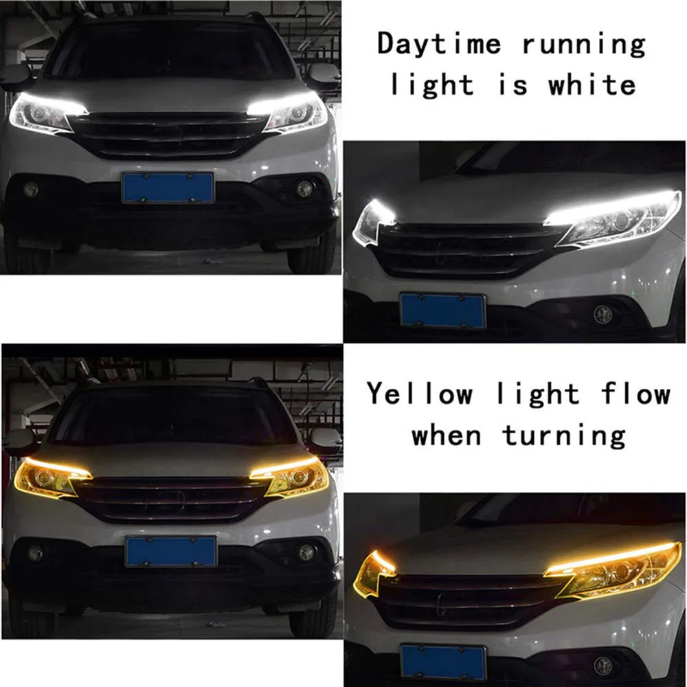 2 шт. Автомобильный светодиодный светильник для Ангельского глаза головной светильник s 2835 SMD светодиодный Белый Янтарный светильник автомобильный указатель поворота светильник украшение для автомобильной фары