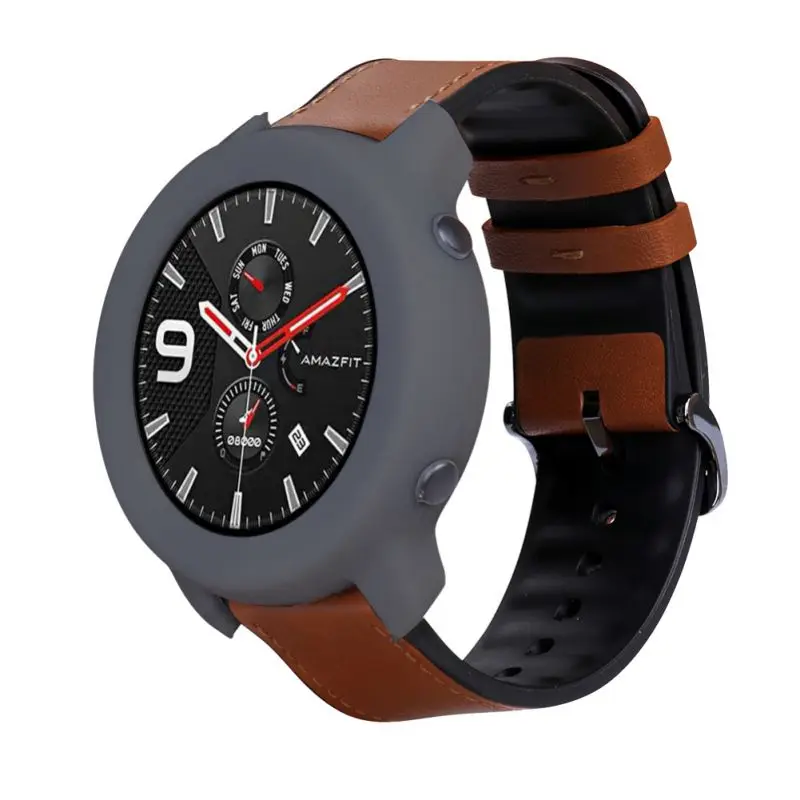 Retro Anti-fall Color Watch Protective Case Protector Soft Silicone Smartwatches Cover For Huami Amazfit GTR(47mm) Accessories