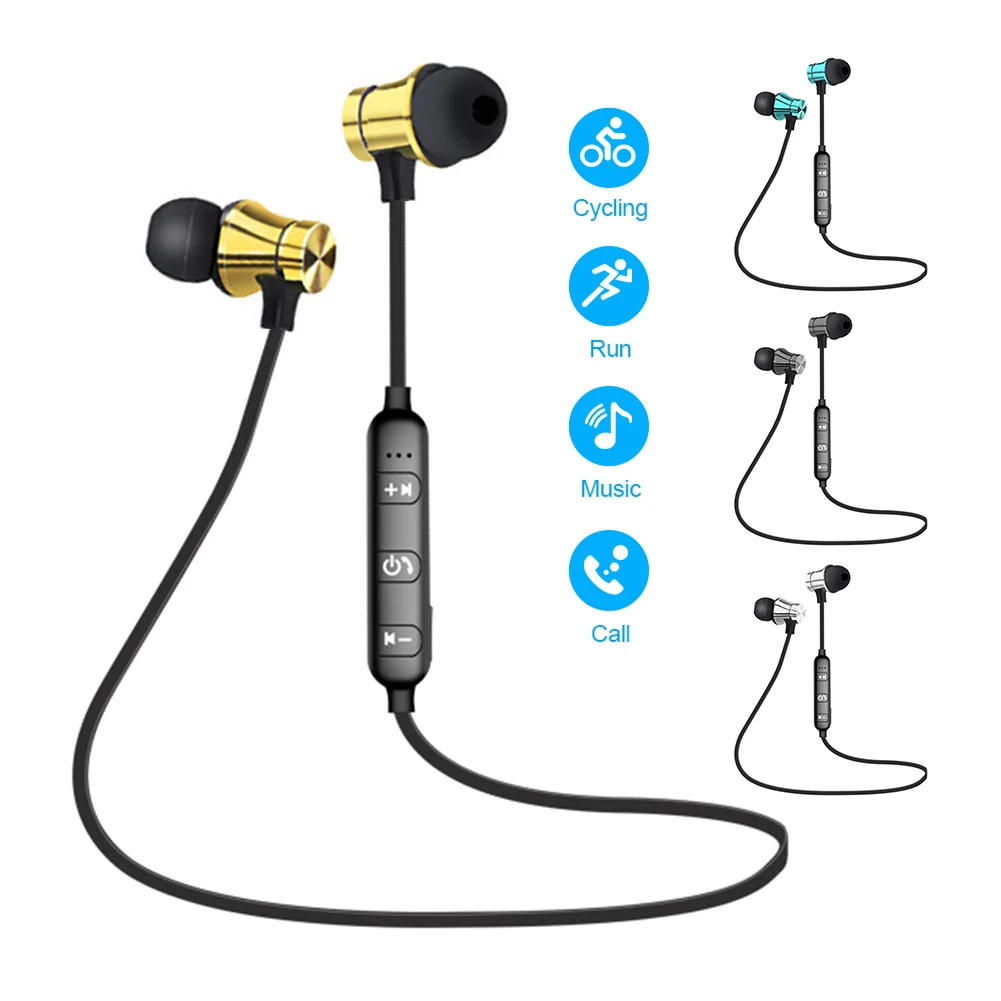 Магнитные Беспроводные наушники с шейным ремешком Bluetooth спортивные