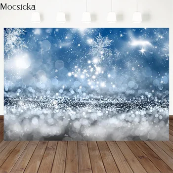 

Mocsicka Winter Snowflake Scene Photography Background Snowing Bokeh Backdrop Children Portrait Decoration Props photo Studio