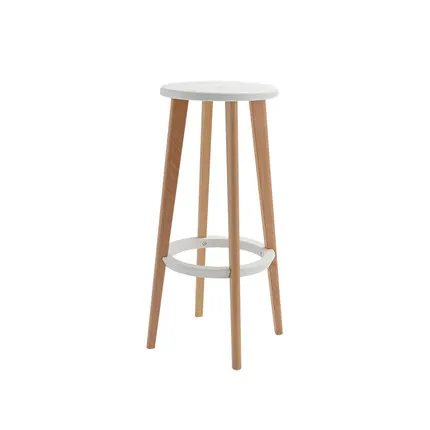 white 41x41x68cm Современный минималистичный высокий табурет, нордический барный стул из массива бука, креативный барный стул INS, потребительский и коммерческий - Цвет: white 41x41x68cm