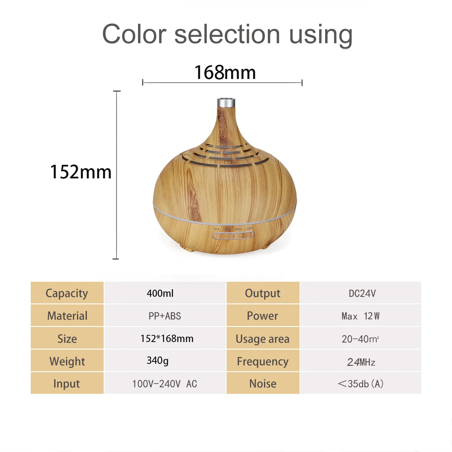 

Creative New Style Hollow out Aroma Diffuser 400 Ml Humidifier Aromatherapy Humidifier WiFi Remote Control Wood Grain Fragrance