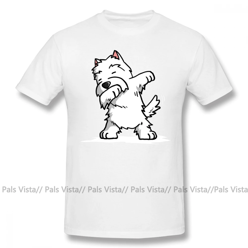 Westie, футболка, смешная, дабинг, Уэст Хайленд, белый терьер, собака, футболка, мужская, короткий рукав, футболка, Пляжная, забавная, плюс размер, футболка - Цвет: Белый