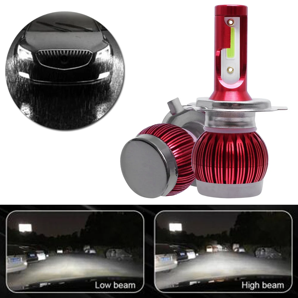 

Car LED Headlights 8000K Replacement Parts Rainproof Lamps Accessories