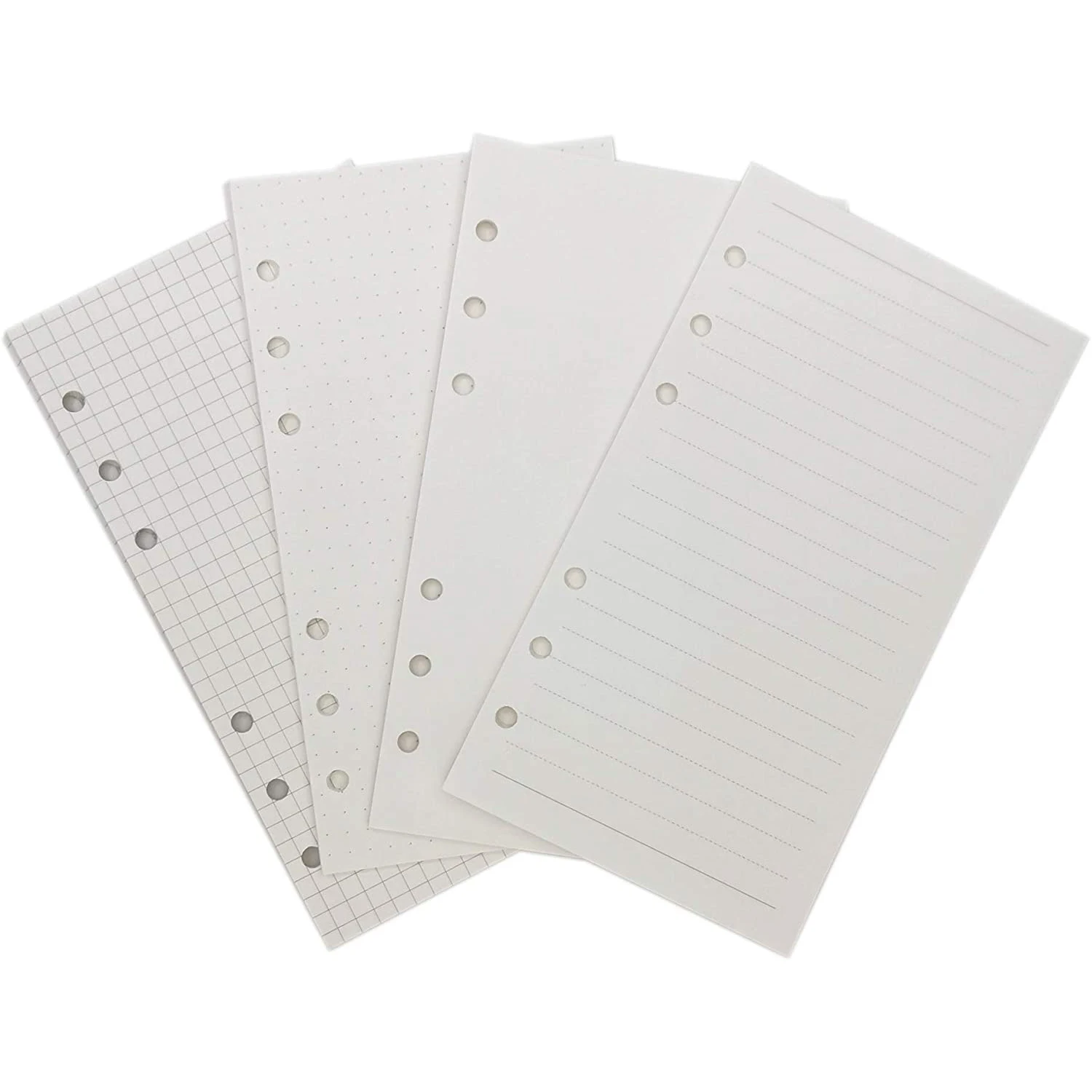 45pcs/pack 11 Types A6 6Holes Refiller Paper Loose Leaf Round Ring Notebook Binder File Folder Budget Planning Program Organizer |