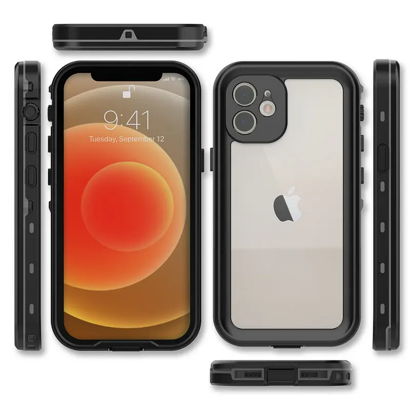 Водонепроницаемый чехол с защитой 360 градусов для Apple iPhone 12 Pro Max жесткий
