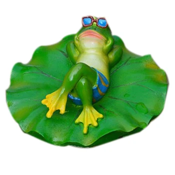 

Creative Resin Floating Frogs Statue Outdoor Garden Pond Decorative Cute Frog Sculpture for Home Desk Garden Decor Ornament B