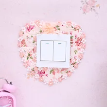 Ju lai ya в Корейском стиле, пасторальная стильная маленькая цветочная ткань наклейки на выключатель кружевные часы набор переключателей крышка переключателя пылезащитный чехол