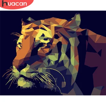 

HUACAN DIY Painting By Numbers Tiger Hand Painted Paintings Art Drawing On Canvas Gift Pictures By Number Animal Kits Home Decor