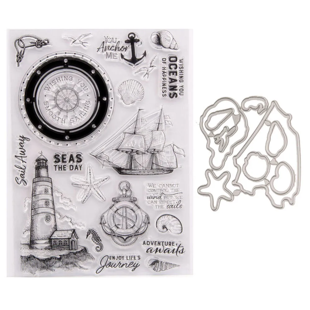 Boats Stamps Scrapbooking Rubber Embossing Stamps Silicone Stamp