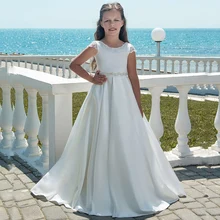 2-14 Jaar Kinderen Jurk Voor Meisjes Wedding Tulle Lace Lange Jurk Elegante Prinses Party Pageant Formele Gown voor Tiener Kinderen