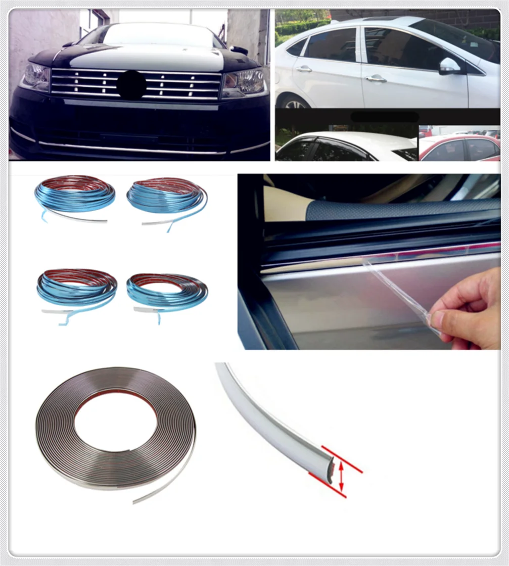 3M DIY car shape chrome decorative strip silver window bright sticker for Ferrari 488 SP38 Portofino FXX-K 812 LaFerrari J50