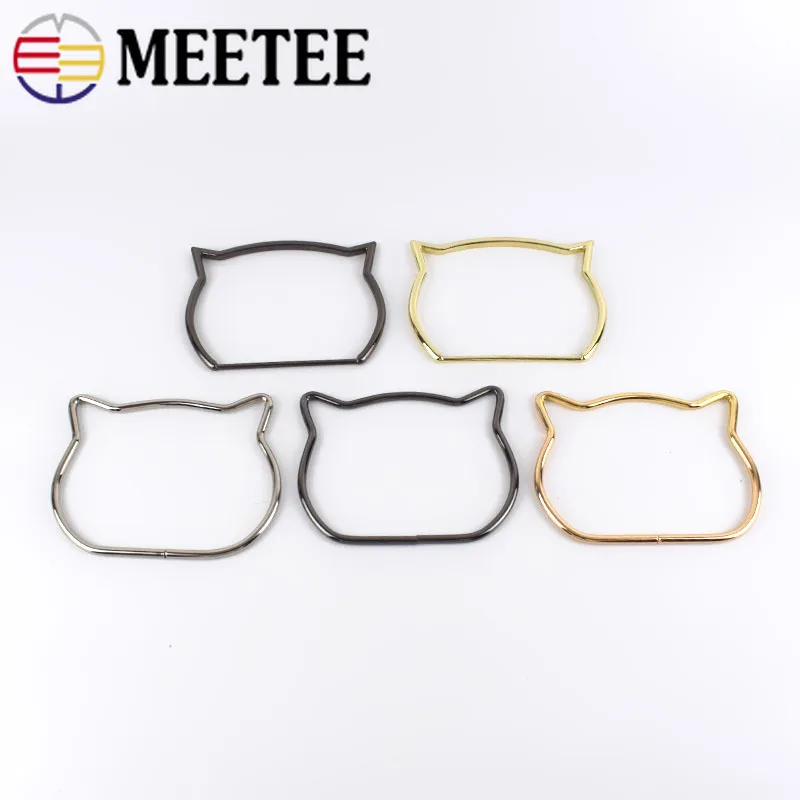 Пряжка с металлическим кольцом Meetee 75 мм для женских сумок декоративный замок