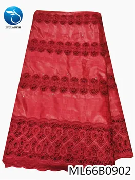 

LIULANZHI african red cotton fabric bazin riche 5 yards sewing jacquard 2020 bazin ML66B09