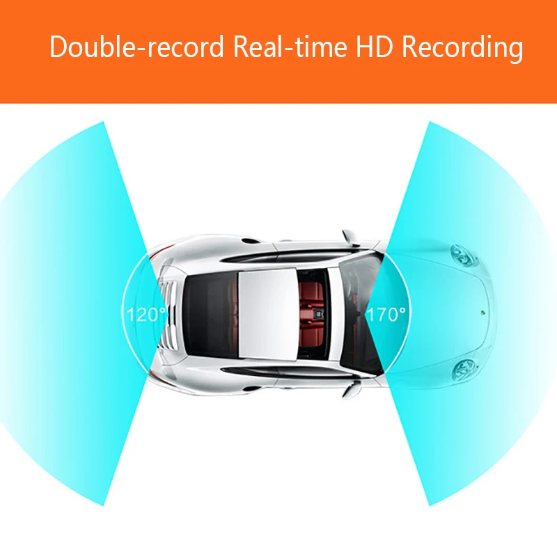 Черный 4 дюйма Lcd Dash Cam вождения Регистраторы видеорегистратор с двойной Камера