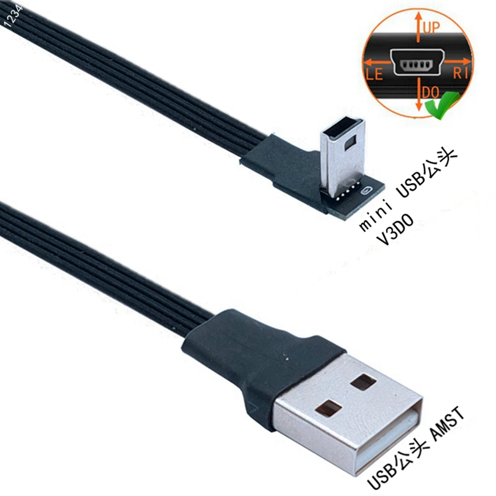 Кабель для передачи данных Mini USB B MICRO Type 5pin папа 90 Угловой 2 0 папа|Компьютерные