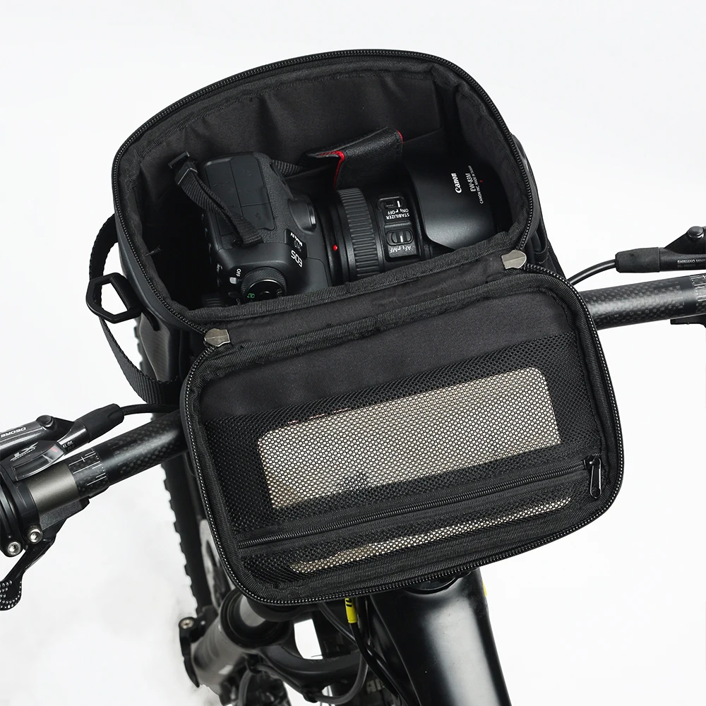 Cheap Rhinowalk Bicycle Handlebar Front Tube Bag Touch Screen Multifunction Shoulder Bag Phone Camera GPS Container Pouch 4