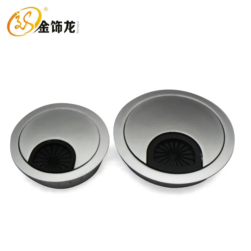 

Zinc Alloy Pull Box Computer Desk Office Desk Circle Alloy Cable Box Conference Table Threading Cover Manufacturers Wholesale