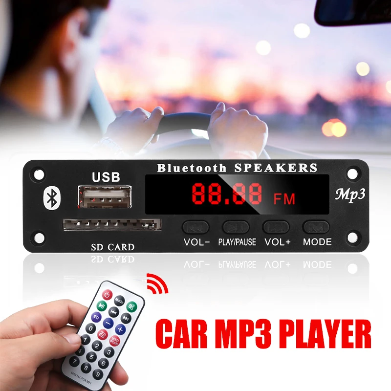 Vehemo USB SD FM WMA декодер радио модуль Автомобильный Bluetooth для динамика MP3 декодер доска прочные аксессуары авто для плеера
