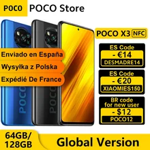 POCO 64GB 6GB WCDMA/GSM/LTE NFC Quick Charge 3.0 Octa Core Side-Mounted 64MP New Quad-Camera