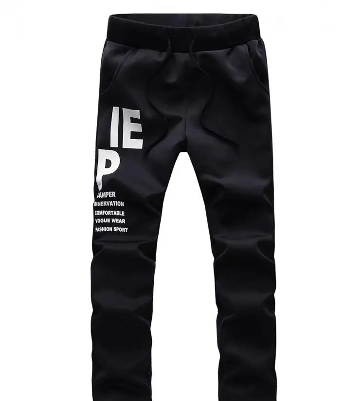 Waidx мужской спортивный костюм спортивная одежда для бега Hoddies Зимние спортивные комплекты Толстовка костюмы для мужчин s Синий спортивный костюм 5xl Прямая поставка - Цвет: black pants