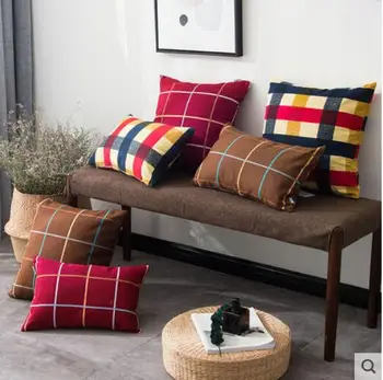 

Nordic style red big pillowcase living room sofa cushion set square cushion cover 60x60 oversized