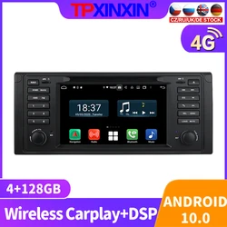 Radio Multimedia con GPS para coche, Radio con reproductor de vídeo, estéreo, accesorios, dvd, 2Din, Android 128, 10,0 GB, para BMW E39 1995   2013