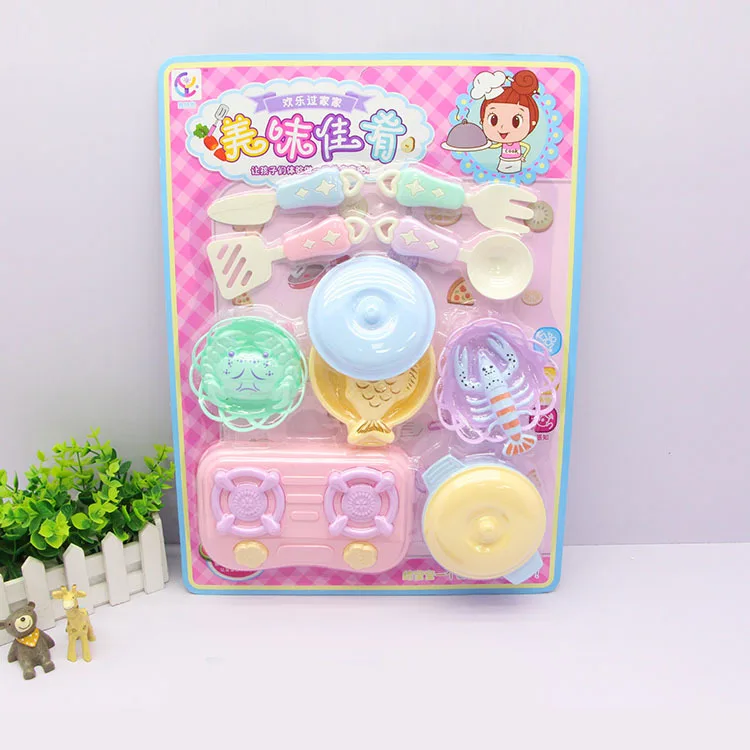 Hot Sales 6623 Children'S Educational Play House Cuisine Model Kitchen Little Helper Tableware Toy Set