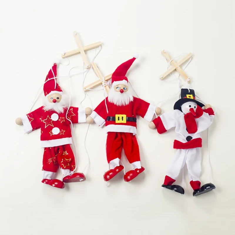 

2020 Christmas Puppet Santa Claus Hanging Decoration Home Party Xmas Tree Doll Ornaments Kids Children Toys Gifts for New Year