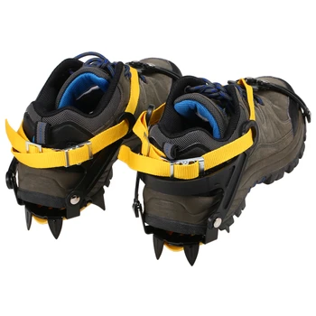 

Winter 10 Spikes Crampons Stainless Steel Crampons with Strap Skidproof Ice Snow Grips Winter Sports Climbing Equipment