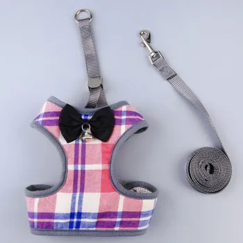 

Safety Dog Pet Harness and Leash Set Cat Vest Harness Collar Puppy Chest Strap For Chihuahua Pug Bulldog Cat arnes perro