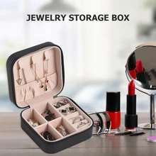 

2022 New PU Leather Jewelry Storage Box Mini Portable Packaging Box European-Style Multi-Function Girls Women Gift