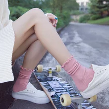 Лидер продаж; Новинка; модные мягкие хлопковые женские носки с кружевными оборками; сезон весна-лето; милые носки; Милые удобные носки с оборками для маленькой принцессы